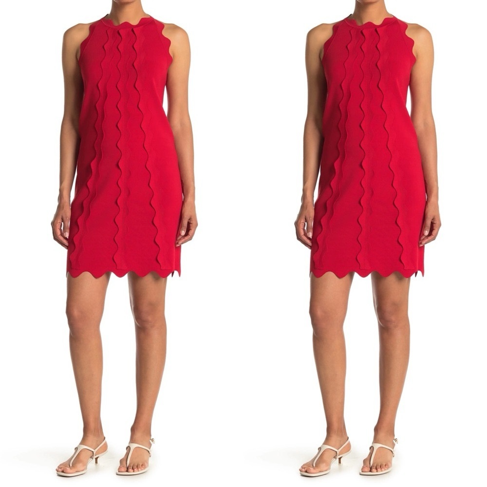 Elegant Red Sleeveless Dress - Picture 6 of 6